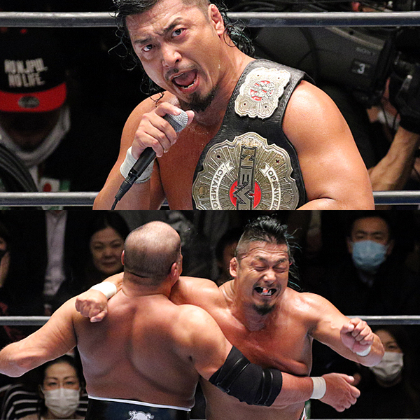 鷹木NEVER会心V1、無骨対決で石井を正面突破、NJC出場を表明